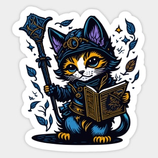 Kitten Wizard IV Sticker